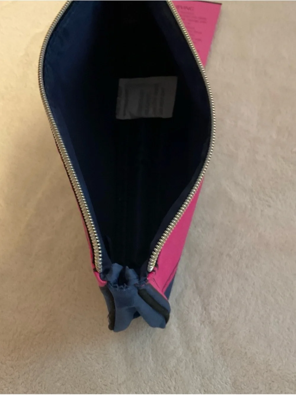 Estee Lauder Pink Purple Navy Cosmetic Pouch